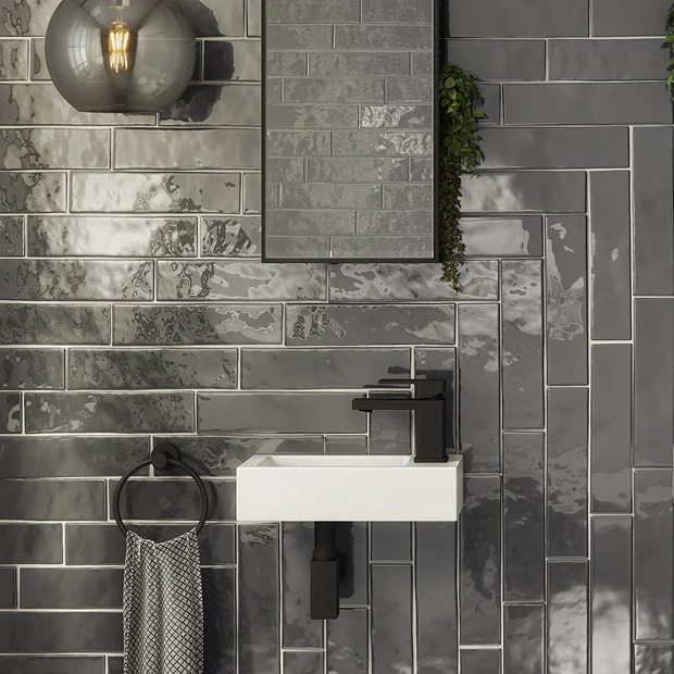 Victorian Plumbing Rondo Wall Hung Small Cloakroom Basin 1TH - 365 X 180mm 6 Victorian Plumbing Rondo Wall Hung Small Cloakroom Basin 1TH - 365 X 180mm - Image 4