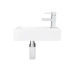 Victorian Plumbing Rondo Wall Hung Small Cloakroom Basin 1TH - 365 X 180mm 12 Victorian Plumbing Rondo Wall Hung Small Cloakroom Basin 1TH - 365 X 180mm -Croydex shop rwhscb n d2