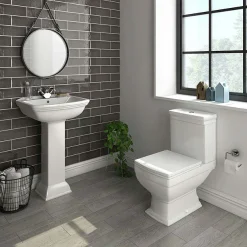Victorian Plumbing Rydal Traditional Basin + Pedestal (1 Tap Hole) 9 Victorian Plumbing Rydal Traditional Basin + Pedestal (1 Tap Hole) -Croydex shop rydaltraditionalbasinnd1
