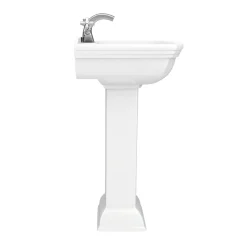 Victorian Plumbing Rydal Traditional Basin + Pedestal (1 Tap Hole) 11 Victorian Plumbing Rydal Traditional Basin + Pedestal (1 Tap Hole) -Croydex shop rydbp d3