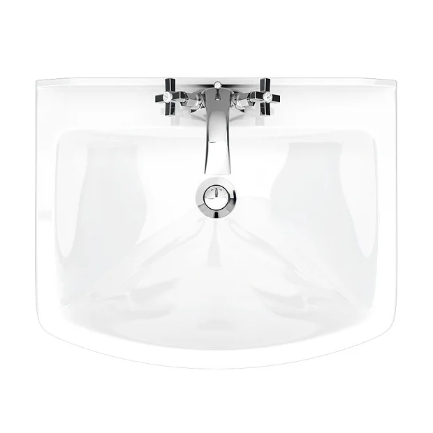 Victorian Plumbing Rydal Traditional Basin + Pedestal (1 Tap Hole) 3 Victorian Plumbing Rydal Traditional Basin + Pedestal (1 Tap Hole)