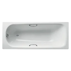 Armitage Shanks Sandringham 21 1700 X 700mm 0TH Steel Bath With Handgrips & Anti-Slip