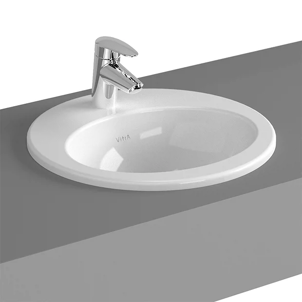 VitrA - S20 Countertop Round Basin - 1 Tap Hole - 3 Size Options 4 VitrA - S20 Countertop Round Basin - 1 Tap Hole - 3 Size Options - Image 2