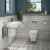 RAK Ceramic RAK Series 600 52cm Basin + Half Pedestal -Croydex shop s60052bashpedd3
