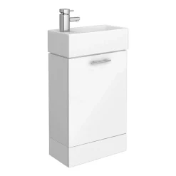Victorian Plumbing RAK Series 600 Toilet Inc. Soft Close Seat + White Compact Vanity Unit -Croydex shop s600scvty058 detail1