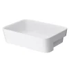 Victorian Plumbing Salou Semi Recessed Basin 0TH - 480 X 375mm -Croydex shop salousemirecessedbasin0thdetail4