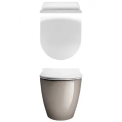 Crosswater - Svelte Back To Wall Pan With Soft Close Seat - Platinum