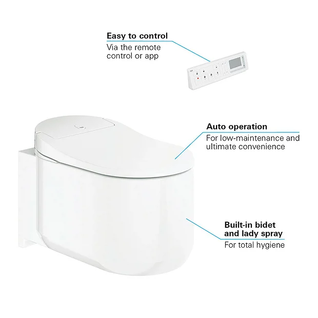 Grohe Rapid SLX 1.13m Frame / Sensia Arena Smart Complete WC 5 In 1 Pack + FREE TOILET ROLL HOLDER 6 Grohe Rapid SLX 1.13m Frame / Sensia Arena Smart Complete WC 5 In 1 Pack + FREE TOILET ROLL HOLDER - Image 4