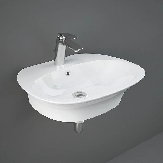 RAK Ceramic RAK Sensation 60cm 1TH Wall Hung Basin 3 RAK Ceramic RAK Sensation 60cm 1TH Wall Hung Basin