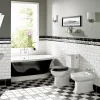 Silverdale Bathroom Silverdale Empire Art Deco Close Coupled Toilet - Excludes Seat