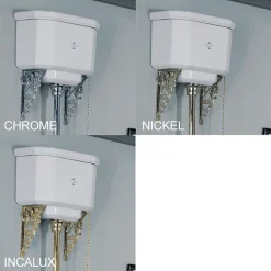 Silverdale Bathroom Silverdale Empire Art Deco High Level Toilet - Excludes Seat -Croydex shop silverdaleempireartdecohighleveltoiletd1