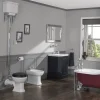 Silverdale Bathroom Silverdale Empire Art Deco High Level Toilet - Excludes Seat