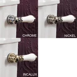 Silverdale Bathroom Silverdale Victorian Blue Garden Pattern Close Coupled Toilet - Excludes Seat -Croydex shop silverdalevictorianbluegardenclosecoupledtoiletd1