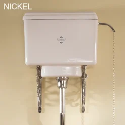 Silverdale Bathroom Silverdale Victorian High Level Toilet - Excludes Seat -Croydex shop silverdalevictorianhighleveltoiletwithnickelfittings