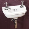 Silverdale Bathroom Silverdale Victorian Micro Cloakroom Basin - 400mm Wide -Croydex shop silverdalevictorianmicrocloakroombasin400mmwidel