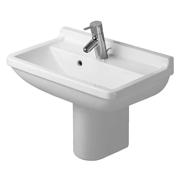 Duravit Starck 3 Compact 1TH Basin + Semi Pedestal 3 Duravit Starck 3 Compact 1TH Basin + Semi Pedestal