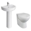 Victorian Plumbing Sofia Modern Bathroom Suite (Back To Wall) -Croydex shop sofbtw detail1