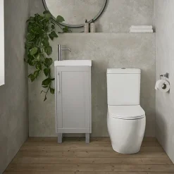 Heritage Bathroom Heritage Stamford Rimless Close Coupled Toilet + Soft Close Seat