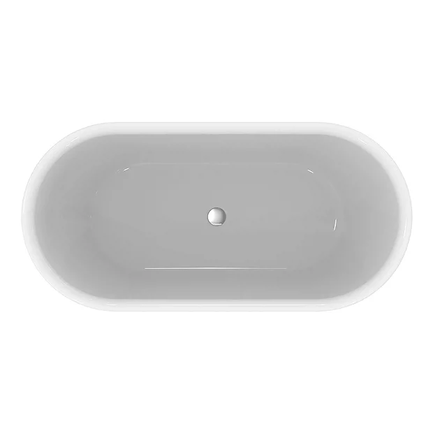 Ideal Standard Adapto 1550 X 750mm Oval Freestanding Double Ended Bath With Clicker Waste 5 Ideal Standard Adapto 1550 X 750mm Oval Freestanding Double Ended Bath With Clicker Waste - Image 3