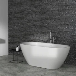 Ideal Standard Adapto 1550 X 750mm Oval Freestanding Double Ended Bath With Clicker Waste