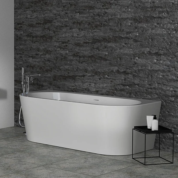 Ideal Standard Adapto 1800 X 800mm D-Shape Freestanding Bath With Clicker Waste 7 Ideal Standard Adapto 1800 X 800mm D-Shape Freestanding Bath With Clicker Waste - Image 5