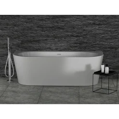 Ideal Standard Adapto 1800 X 800mm D-Shape Freestanding Bath With Clicker Waste