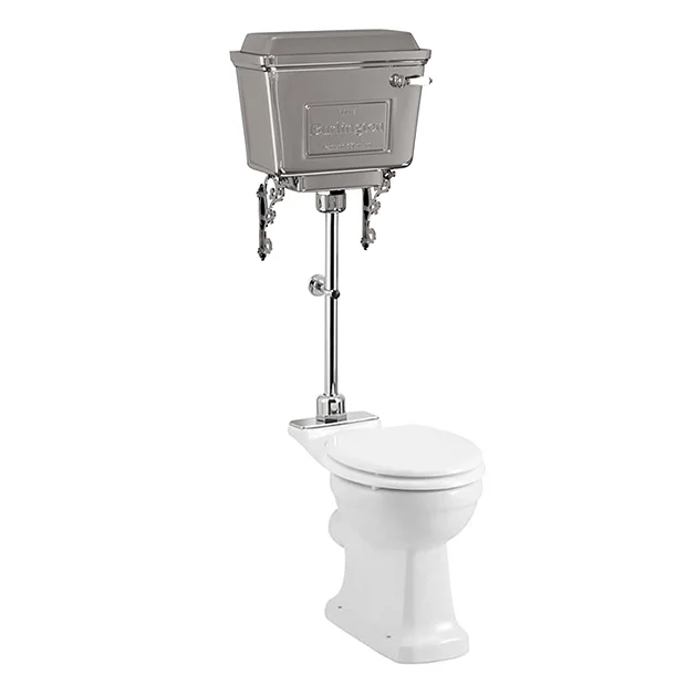 Urlington Bathroom Burlington Rimless Medium Level WC With Aluminium Lever Cistern 4 Urlington Bathroom Burlington Rimless Medium Level WC With Aluminium Lever Cistern - Image 2