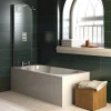 Victorian Plumbing Taranto Keyhole Shower Bath 1700x800mm