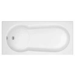 Victorian Plumbing Taranto 1700x800 Textured Anti-Slip Base Keyhole Shower Bath -Croydex shop tarantotexturedbasekeyholeshowerbathl