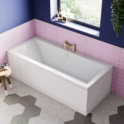 Toreno Modern Bathroom Suite (with Double Ended Bath) Various Sizes -Croydex shop tdebsd1