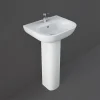 RAK Ceramic RAK Tonique 45cm Basin 1TH With Full Pedestal -Croydex shop ton45bas1ped l