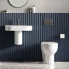 Britton Bathrooms Trim 600mm 1TH Basin With Semi Pedestal