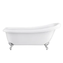 Victorian Plumbing Oxford 1710 Roll Top Slipper Bath -Croydex shop trafalgar1710rolltopslipperbathwithchromelegsetd1