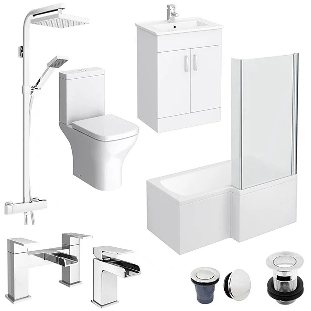 Toreno L-Shaped 1500 Complete Bathroom Package 4 Toreno L-Shaped 1500 Complete Bathroom Package - Image 2