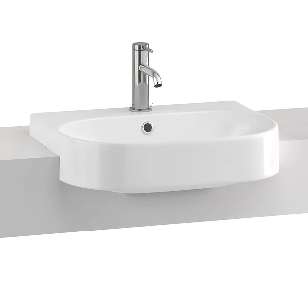 Britton Bathrooms Trim 500mm 1TH Semi-Recessed Basin 3 Britton Bathrooms Trim 500mm 1TH Semi-Recessed Basin