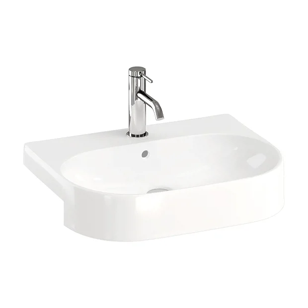 Britton Bathrooms Trim 500mm 1TH Semi-Recessed Basin 4 Britton Bathrooms Trim 500mm 1TH Semi-Recessed Basin - Image 2