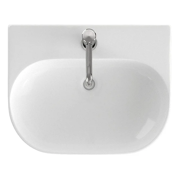 Britton Bathrooms Trim 500mm 1TH Basin With Semi Pedestal 3 Britton Bathrooms Trim 500mm 1TH Basin With Semi Pedestal