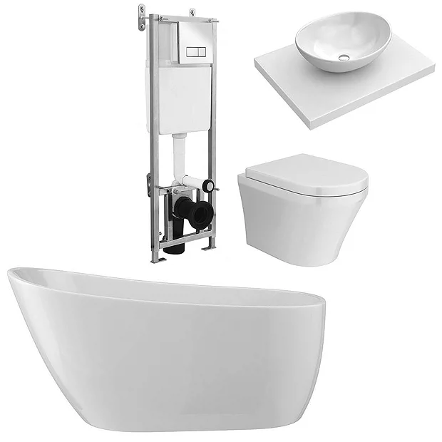 Victorian Plumbing Toronto Wall Hung Bathroom Suite 4 Victorian Plumbing Toronto Wall Hung Bathroom Suite - Image 2