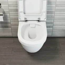 VitrA S50 Rimless Wall Hung Toilet With Seat -Croydex shop v50rlwhlrg