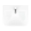 Venice Modern Short Projection Basin & Pedestal (550mm Wide - 1 Tap Hole) -Croydex shop v550bp d4