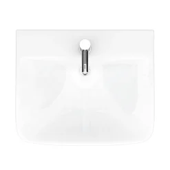 Venice Modern Short Projection Basin & Pedestal (550mm Wide - 1 Tap Hole)