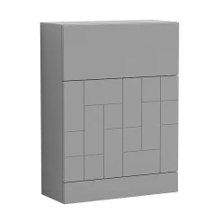 Venice Abstract Grey Complete Toilet Unit W. Pan, Cistern + Polished Chrome Flush -Croydex shop va6wcgrych d4