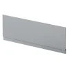Venice Abstract Matt Black Grid Screen W. Single Ended Bath + Satin Grey Panel -Croydex shop vabgrsbb d3