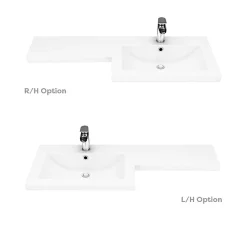 Valencia 1100mm Combination Bathroom Suite Unit With Basin + Round Toilet -Croydex shop val1100 d7