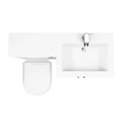 Valencia 1100mm Combination Bathroom Suite Unit With Basin + Round Toilet