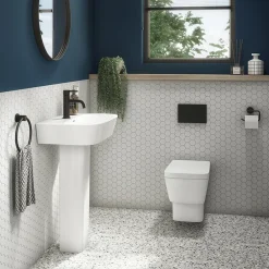 Valencia Modern Basin With Full Pedestal (600mm Wide - 1 Tap Hole)