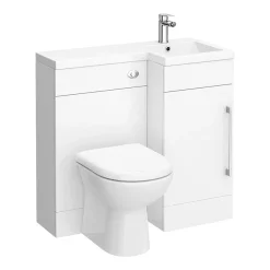 Valencia 900mm Combination Bathroom Suite Unit + Round Toilet -Croydex shop val900r d1