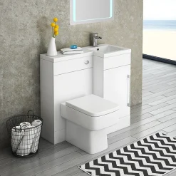 Valencia 900mm Combination Bathroom Suite Unit + Square Toilet -Croydex shop val900s nl