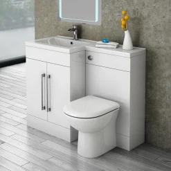 Victorian Plumbing Valencia 1100 Vanity Unit Suite + Walk In Enclosure -Croydex shop valbs d1