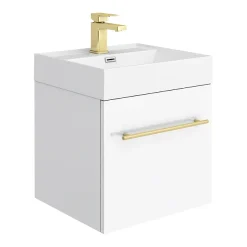 Valencia Cloakroom Suite (Gloss White Vanity With Brushed Brass Handle + Toilet) 9 Valencia Cloakroom Suite (Gloss White Vanity With Brushed Brass Handle + Toilet) -Croydex shop valcswbbd1